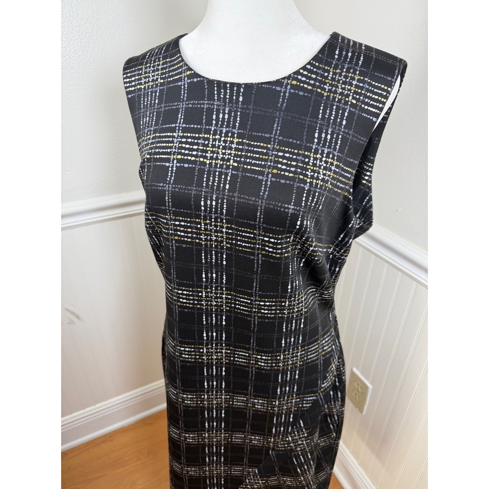 Tommy Hilfiger Plaid Sheath Dress‎ Womens Size 10 Sleeveless Career Office NWOT - Picture 2 of 8